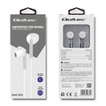 Qoltec In-ear Earphones with Microphone, white