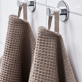 VALLASÅN Hand towel, light grey/brown, 50x100 cm
