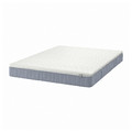 VESTERÖY Mattress and mattress pad, medium firm light blue/Näsfjället white, Standard King