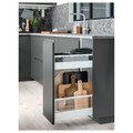 EKBACKEN Worktop, dark grey, marble effect laminate, 246x2.8 cm