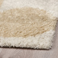 VÄGTRUMMA Rug, high pile, off-white/beige, 160x230 cm