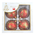 Christmas Baubles 10cm 4pcs, glass, 1 set, random colours