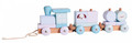 iWood Wooden Train with Animals Pastel 12m+