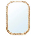 SOMMARBO Mirror, rattan, 53x76 cm