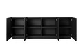 Four-door Cabinet Asha 200cm, matt black