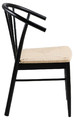 Chair with Armrests Cassandra, black/natural
