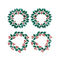 Christmas Decorative Applications Stickers Wreath