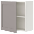 ENHET Wall cb w 1 shlf/door, white, grey frame, 60x30x60 cm