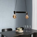 ACKJA Pendant lamp, wave shaped/black