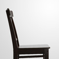 INGATORP / INGOLF Table and 6 chairs, black/brown-black, 110/155 cm