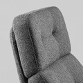 HAVBERG Armchair and footstool, Lejde grey/black