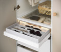 KOMPLEMENT Pull-out tray with insert, white, 50x58 cm