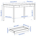 TONSTAD Desk, oak veneer, 140x75 cm