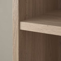 BILLY / OXBERG Bookcase w hght ext ut/pnl/glss drs, oak effect/clear glass, 120x30x237 cm