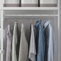 PLATSA Wardrobe with 6 drawers, white, Fonnes white, 140x42x241 cm