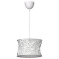 HEMMA / FJÄLLMIL Pendant lamp, white/white