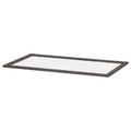 KOMPLEMENT Glass shelf, dark grey, 100x58 cm