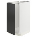 METOD Base cab f sink/waste sorting, white/Nickebo matt anthracite, 40x60 cm