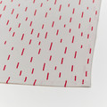 SNÖKRABBA Tablecloth, patterned bright red/white, 145x240 cm