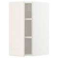 METOD Wall cabinet with shelves, white/Bodbyn off-white, 30x60 cm