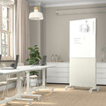 MITTZON Frame w cstrs/acoustic scrn/whtbrd, Gunnared beige/white, 85x205 cm