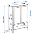 IVAR Shelving unit with doors, pine/felt, 89x30x124 cm