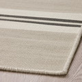 VIRKLUND Rug flatwoven, in/outdoor, white/beige/dark grey, 80x150 cm