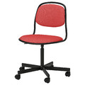 ÖRFJÄLL Swivel chair, black/Vissle red