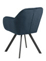 Upholstered Chair Lola, velvet, navy blue