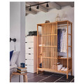 NORDKISA Open wardrobe with sliding door, bamboo, 120x186 cm