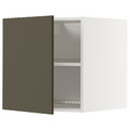 METOD Top cabinet for fridge/freezer, white/Havstorp brown-beige, 60x60 cm