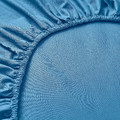 DVALA Fitted sheet, blue, 80x200 cm