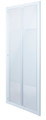 Bi-fold Shower Door Onega 90 cm, white/patterned