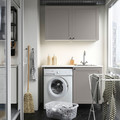 ENHET Laundry, anthracite/grey frame, 139x63.5x87.5 cm