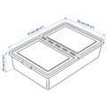 SOCKERBIT Storage box with lid, white, 50x77x19 cm