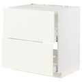METOD / MAXIMERA Base cab f hob/int extractor w drw, white/Vallstena white, 80x60 cm