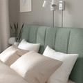 TÄLLÅSEN Upholstered bed frame, Kulsta grey-green/Leirsund, 160x200 cm