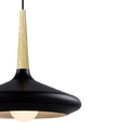 GoodHome Pendant Lamp Arraqis E27 36cm, black/wood