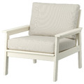 BONDHOLMEN Armchair, outdoor, white/beige/Frösön/Duvholmen beige