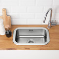 BOHOLMEN Single-bowl inset sink, stainless steel, 47x30 cm