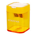 Starpak Double Plastic Pencil Sharpener Disc 24pcs, 4 Colours/2 Shapes