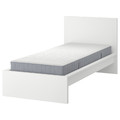 MALM Bed frame with mattress, white/Valevåg medium firm, 120x200 cm