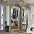 PAX / GULLABERG Wardrobe combination, white/grey, 200x60x201 cm