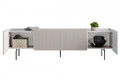 TV Cabinet Malmi 200 cm, cashmere, crema bianca, black