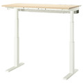 MITTZON Desk sit/stand, electric birch veneer/white, 120x60 cm