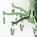 PRESSA Hanging dryer 16 clothes pegs, green