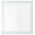 BESTÅ Wall-mounted cabinet combination, white Glassvik/white/light green clear glass, 60x22x64 cm