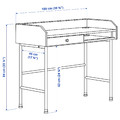 HAUGA/BLECKBERGET Desk and storage combination, and swivel chair grey