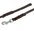 Dingo Leather Dog Leash 1.2 x 230cm, brown