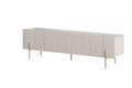 TV Cabinet Malmi 200 cm, cashmere, crema bianca, gold